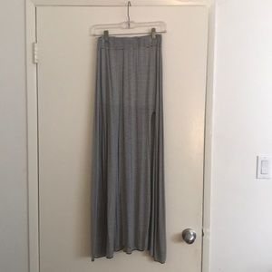 Brandy Melville Black and White Striped Maxi Skirt